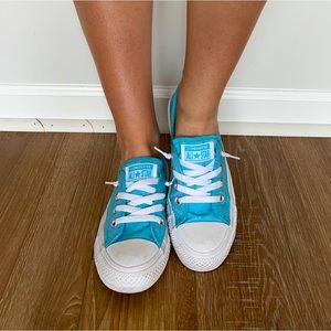 Slip On Converse Chucks Light Blue Size 7W